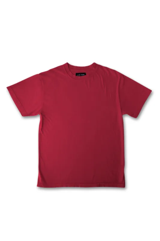 Short Sleeve Tee - Washed Red made by Lite Year