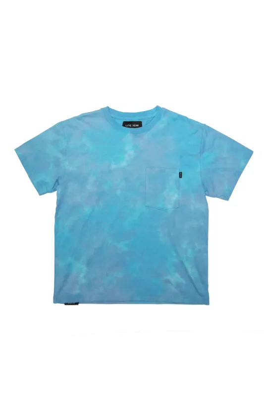 Short Sleeve Pocket Tee - Cloudy Washed Blue made by Lite Year