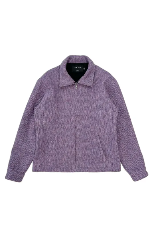 Harris Tweed® Eisenhower Jacket - Pink/Blue sold by Lite Year