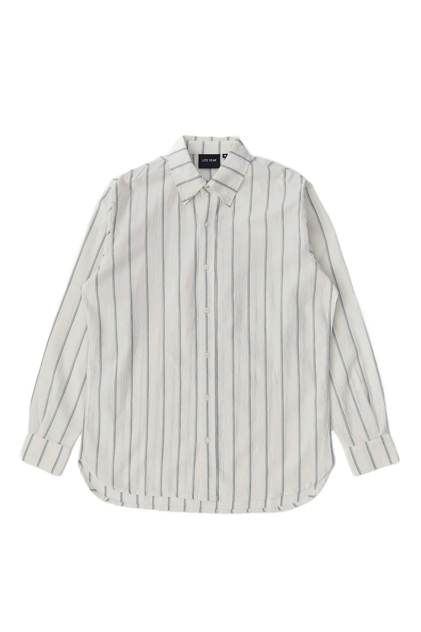 Classic Shirt - White with Green Stripe sold by Lite Year