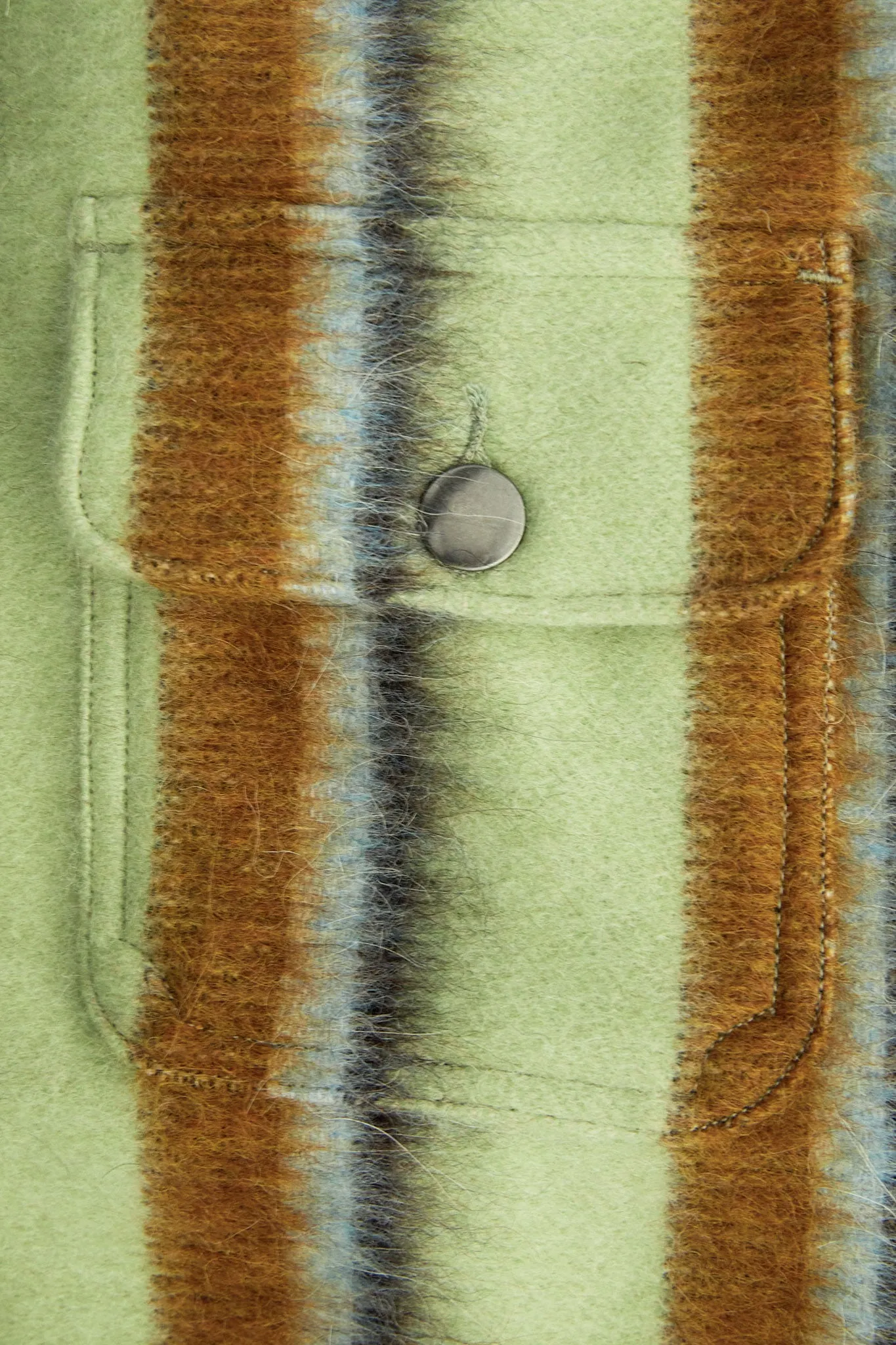 Work Jacket - Wool Green Stripe sold by Lite Year product image thumbnail 5