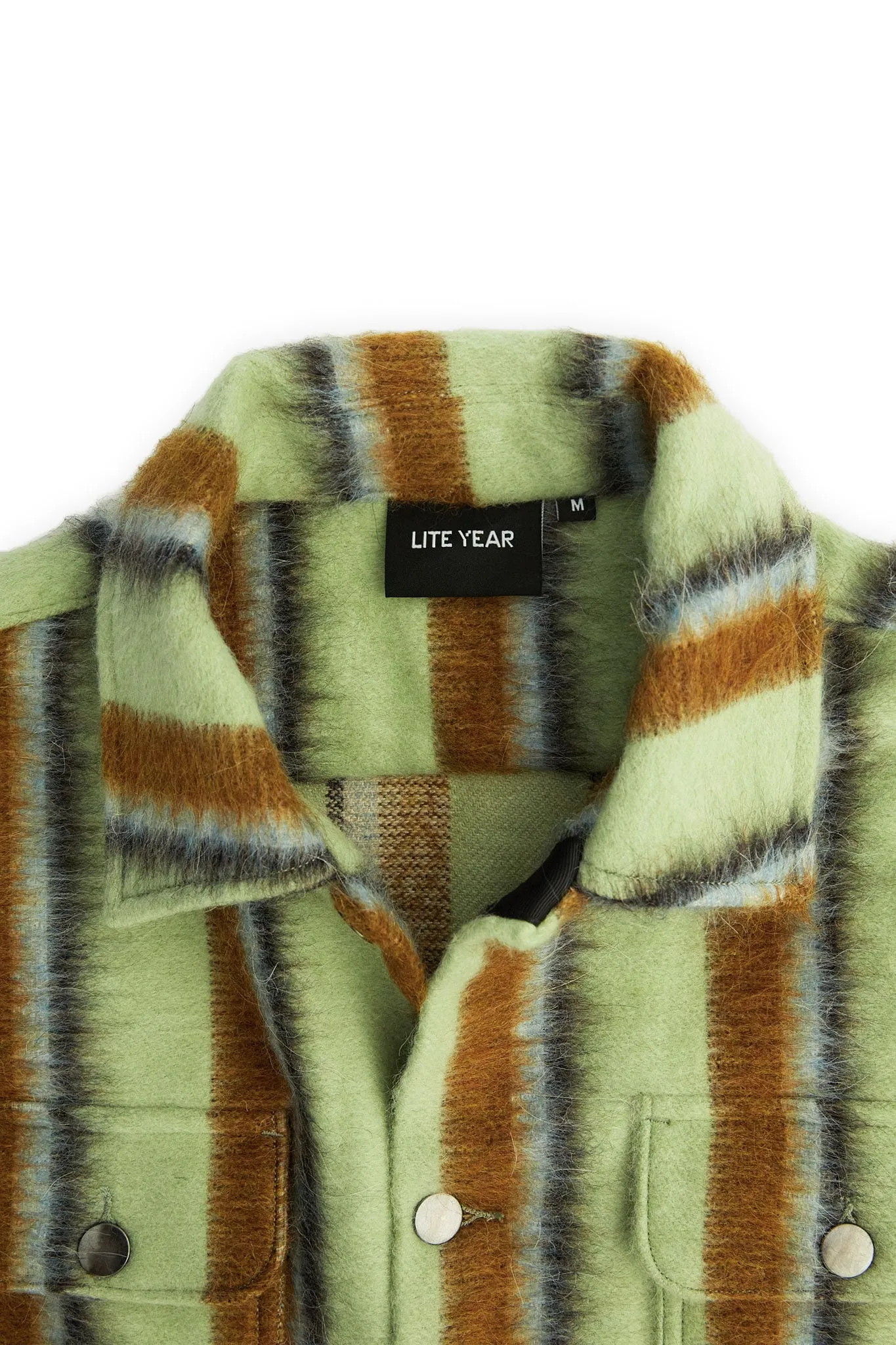 Work Jacket - Wool Green Stripe sold by Lite Year product image thumbnail 3