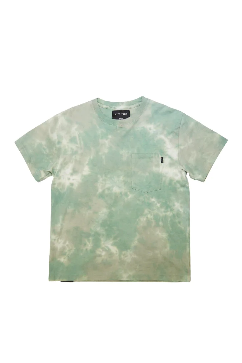 Short Sleeve Pocket Tee - Cloudy Washed Green sold by Lite Year