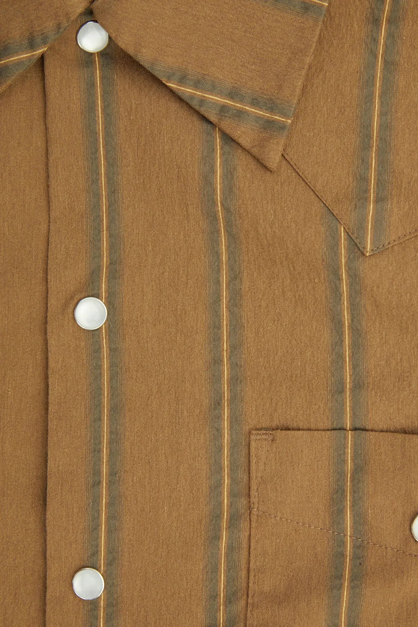 Italian Western Shirt - Brown Stripe sold by Lite Year product image thumbnail 4