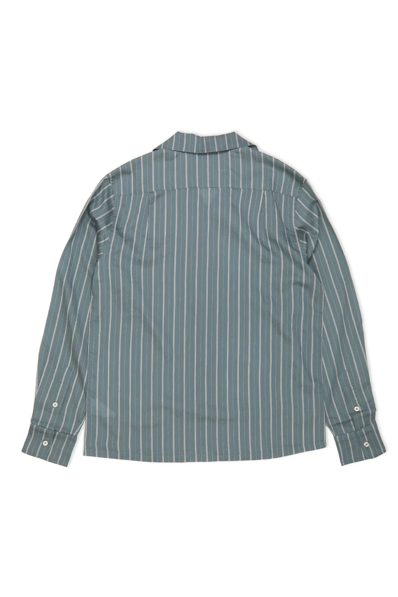 Italian Camp Collar Shirt - Teal Stripe sold by Lite Year product image thumbnail 2