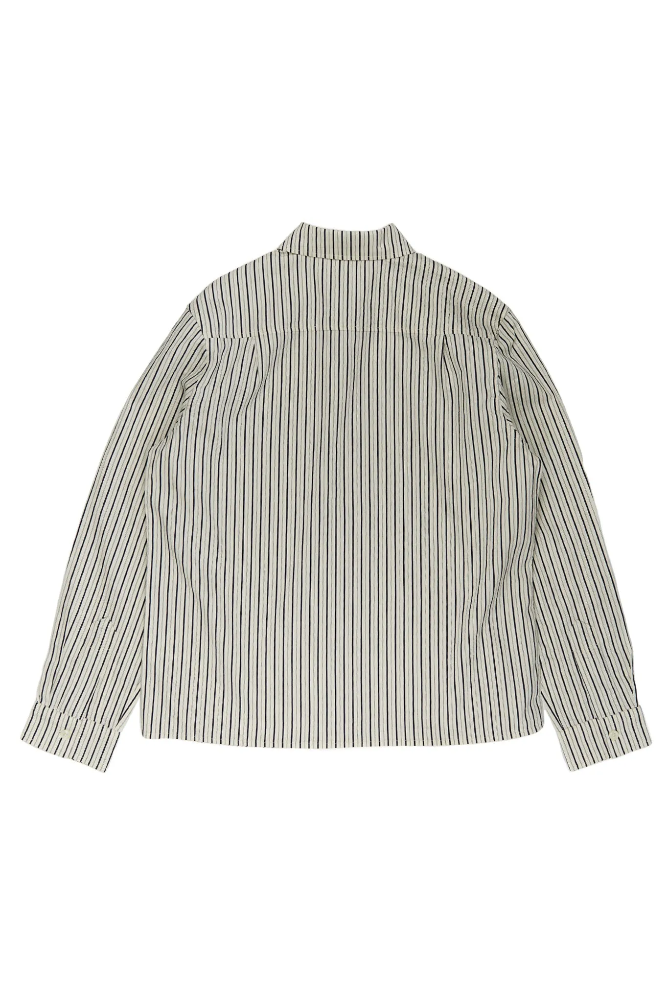 Italian Relaxed Button Up Shirt - Natural with Navy Stripe sold by Lite Year product image thumbnail 2