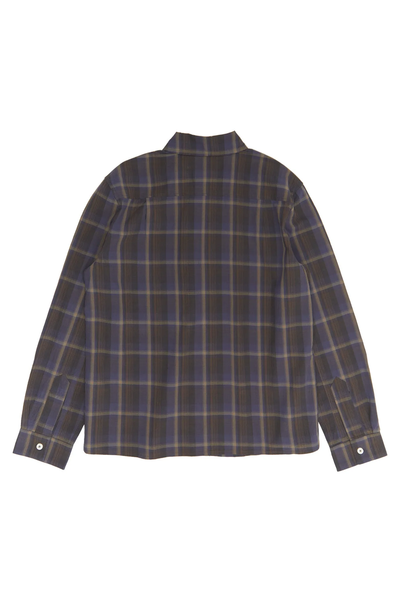 Relaxed Button Up Shirt - Navy plaid sold by Lite Year product image thumbnail 2