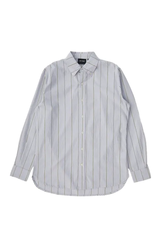 Classic Shirt - Light Blue with Navy Stripe made by Lite Year