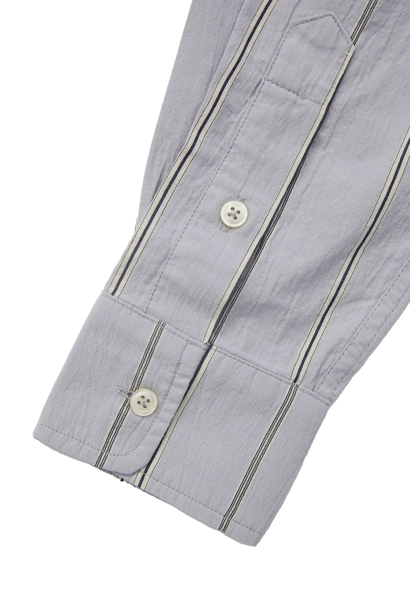 Classic Shirt - Light Blue with Navy Stripe sold by Lite Year product image thumbnail 3