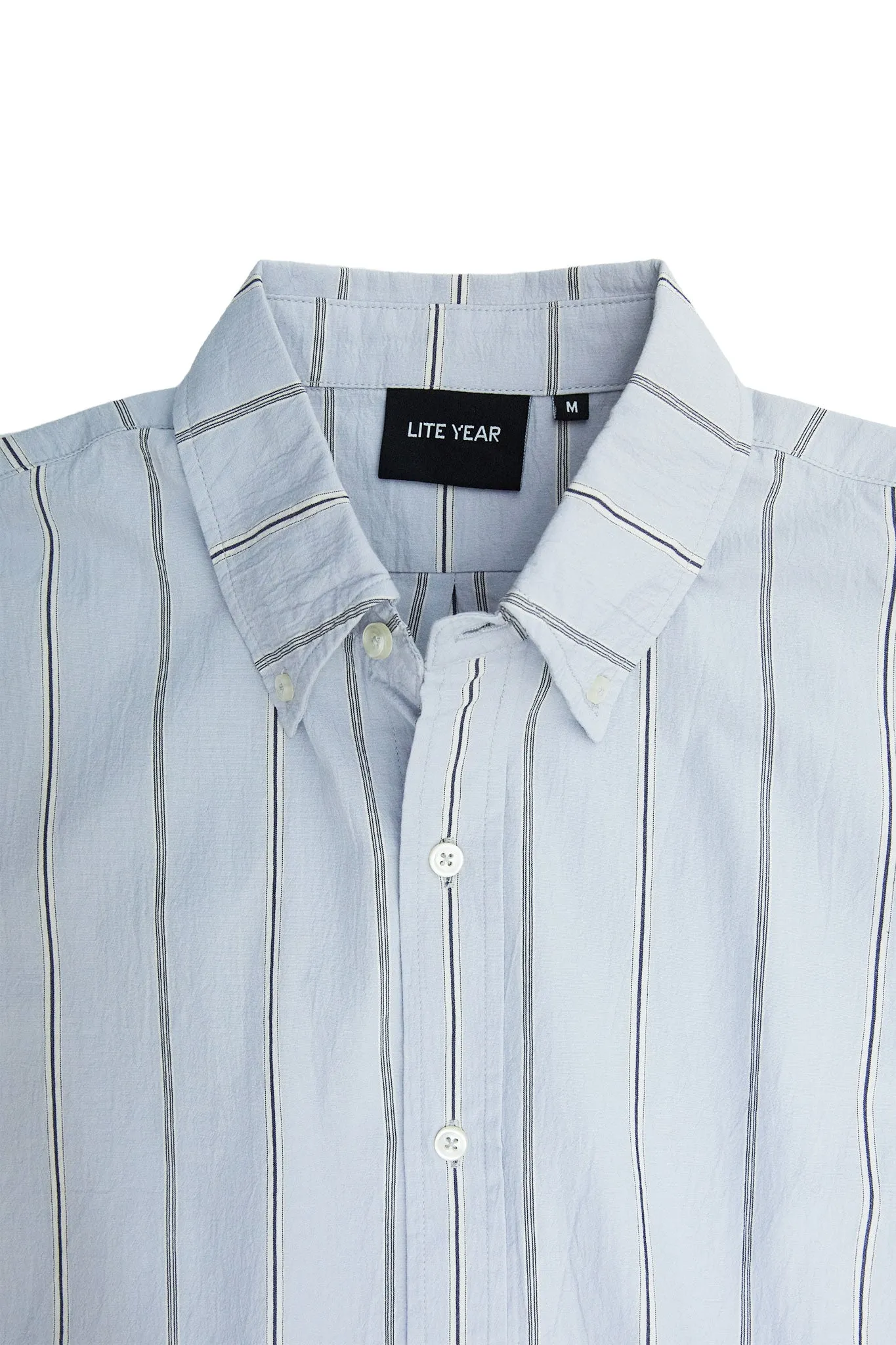 Classic Shirt - Light Blue with Navy Stripe sold by Lite Year product image thumbnail 4
