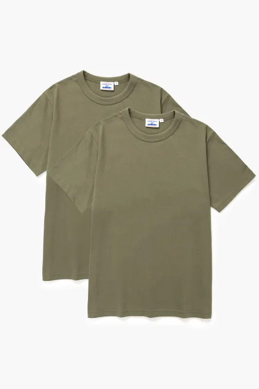Power Goods - Archive T-Shirt Two Pack - Olive sold by Power Goods