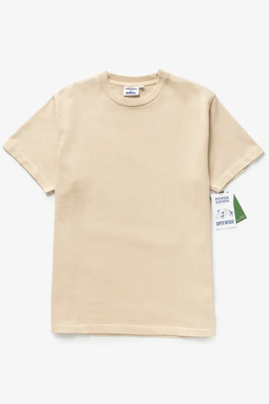 Power Goods - Super Weight T-Shirt - Khaki sold by Power Goods