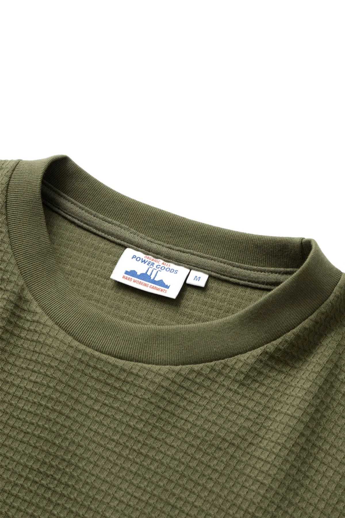 Power Goods - Thermal Waffle Long Sleeve Tee - Olive sold by Power Goods product image thumbnail 4
