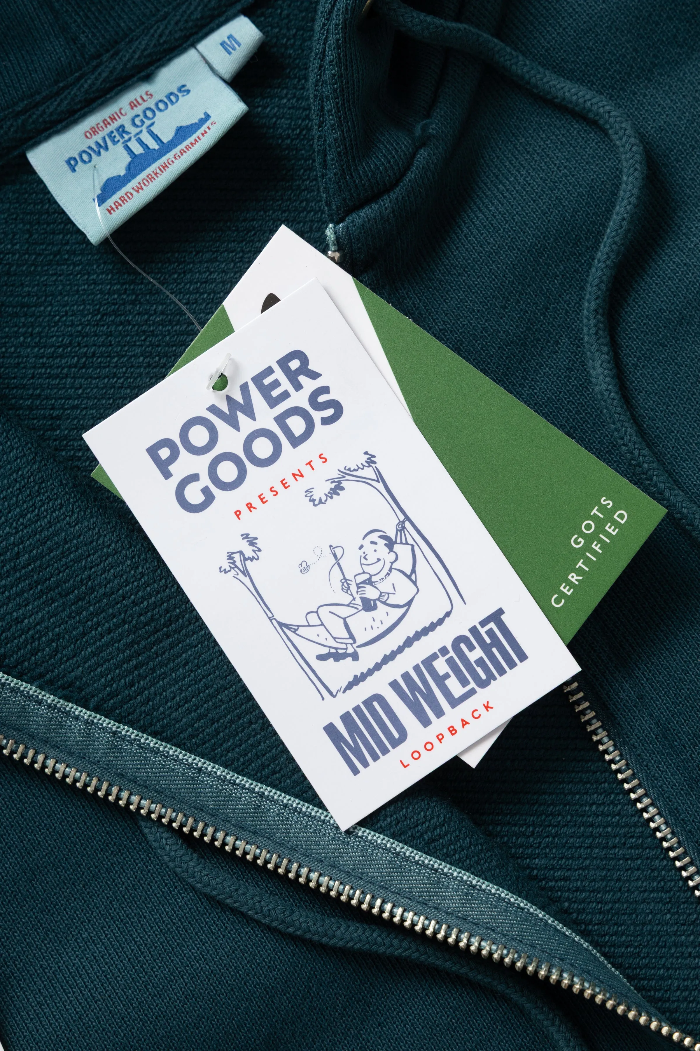 Power Goods - Loopback Zip Hoodie - Harbour sold by Power Goods product image thumbnail 2