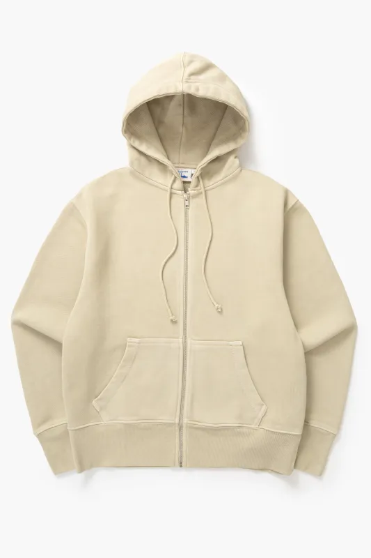 Power Goods - Loopback Zip Hoodie - Bone sold by Power Goods