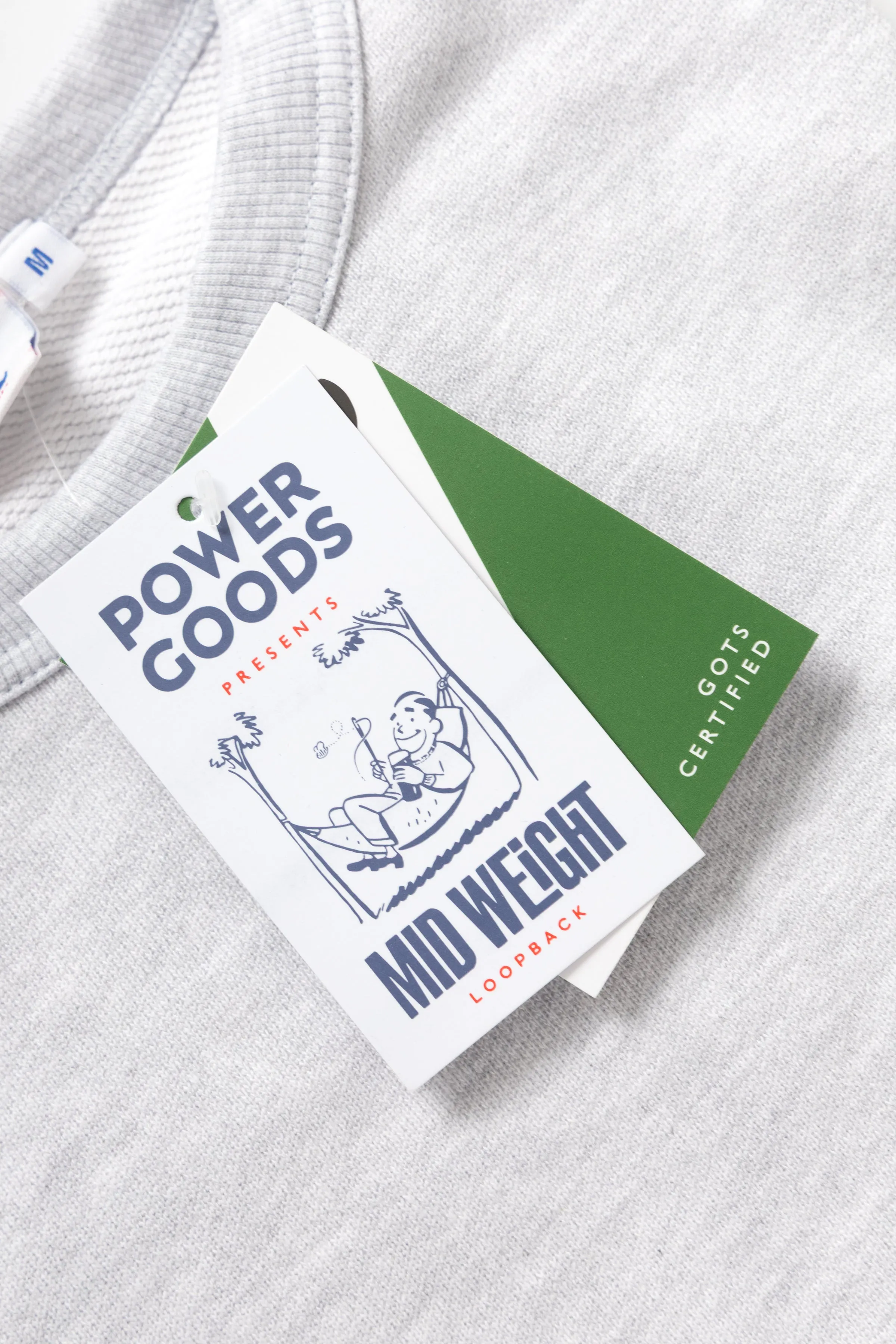 Power Goods - Loopback Crewneck - Ash sold by Blacksmith Store product image thumbnail 2