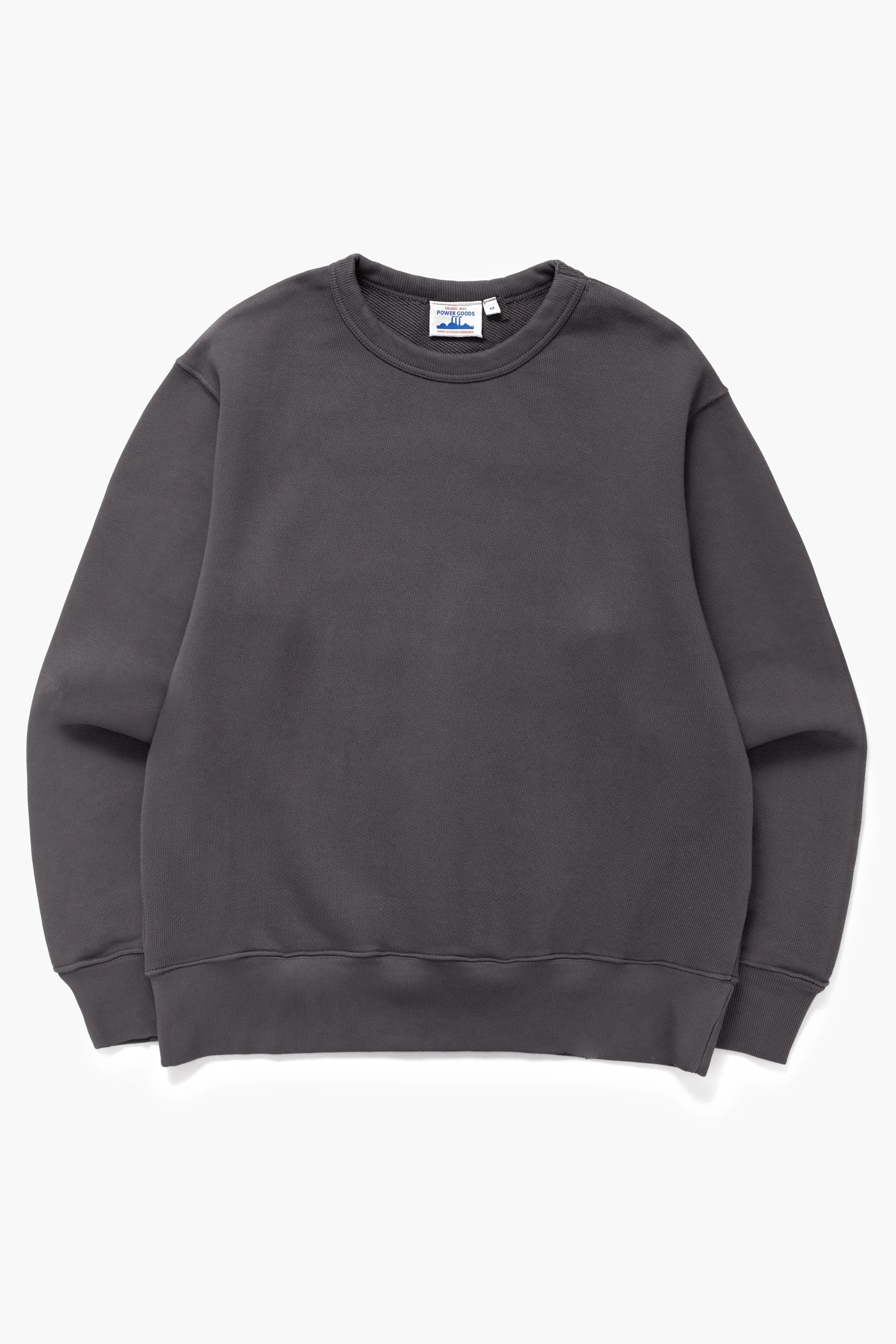 Power Goods - Loopback Crewneck - Washed Black sold by Blacksmith Store