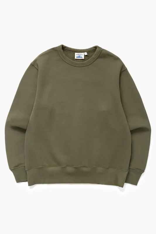 Power Goods - Loopback Crewneck - Olive sold by Power Goods