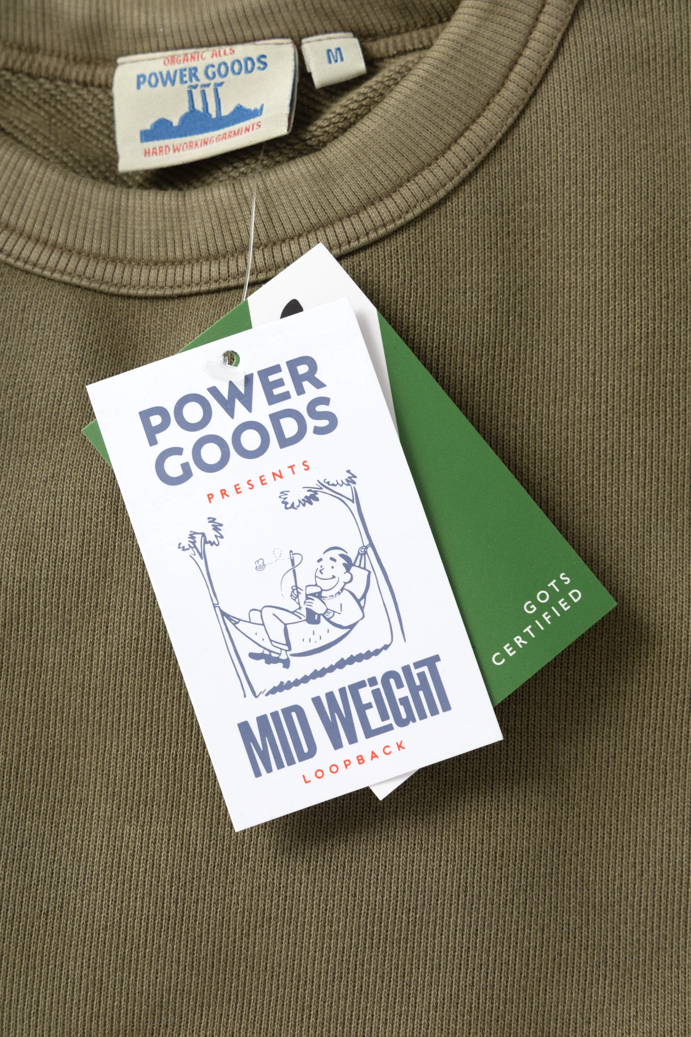 Power Goods - Loopback Crewneck - Olive sold by Blacksmith Store product image thumbnail 2
