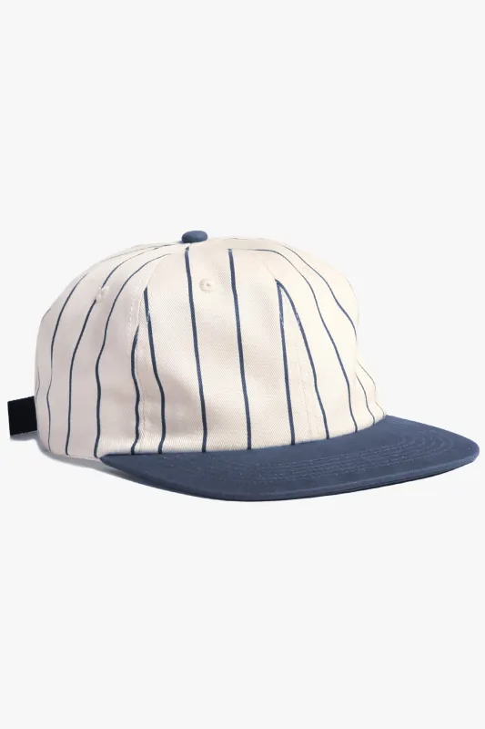 Power Goods - Perfect 6 Panel Cap - Striped Navy sold by Power Goods