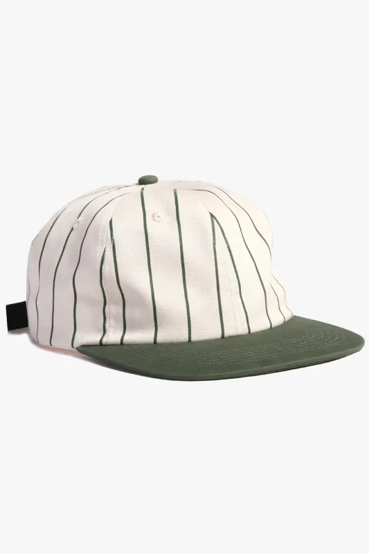 Power Goods - Perfect 6 Panel Cap - Striped Green sold by Power Goods