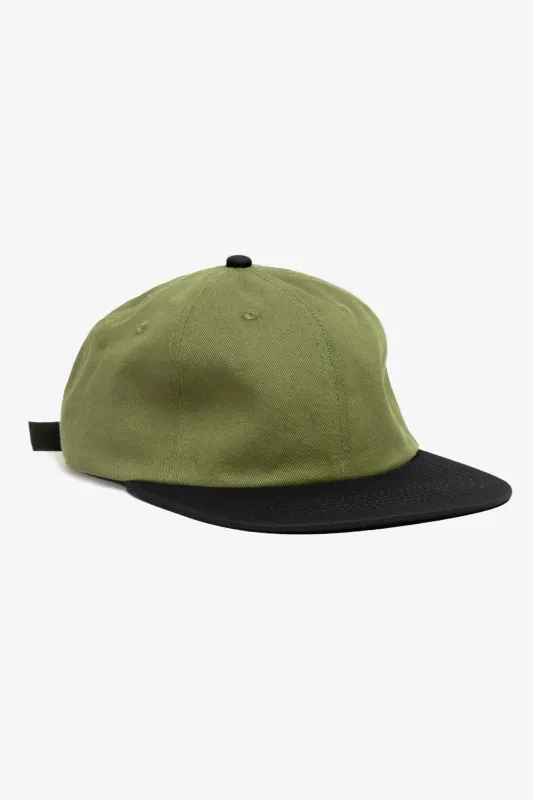 Power Goods - Perfect 6 Panel Cap - Olive/Black sold by Power Goods
