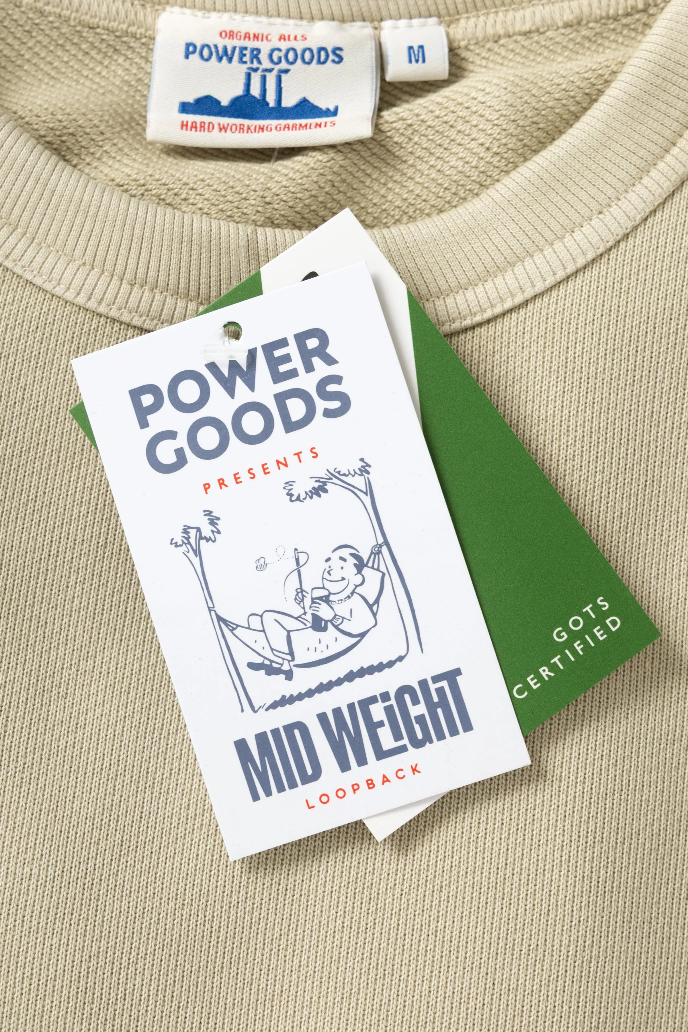 Loopback Crewneck - Bone sold by Power Goods product image thumbnail 2