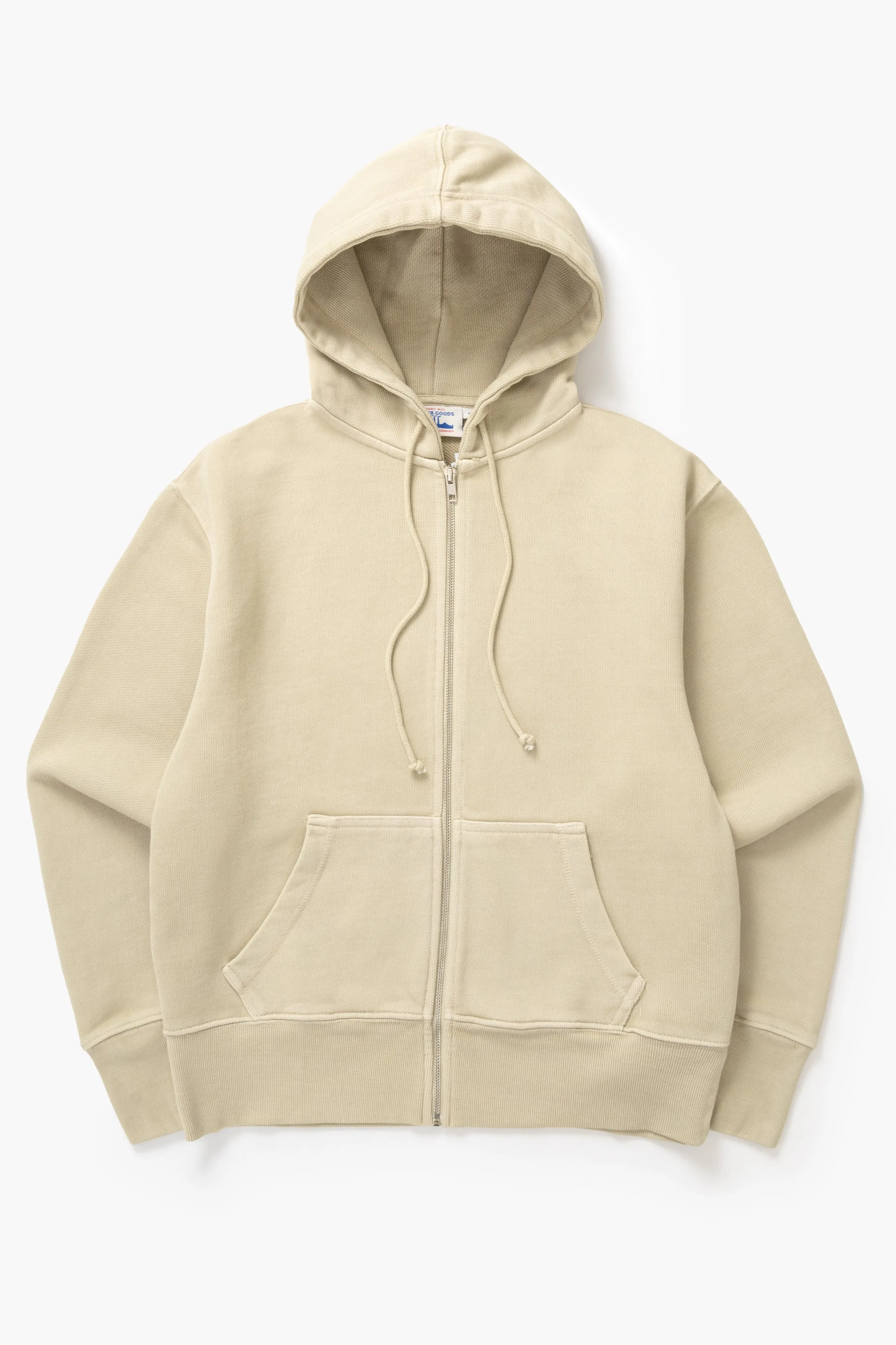 Loopback Zip Hoodie - Bone sold by Power Goods