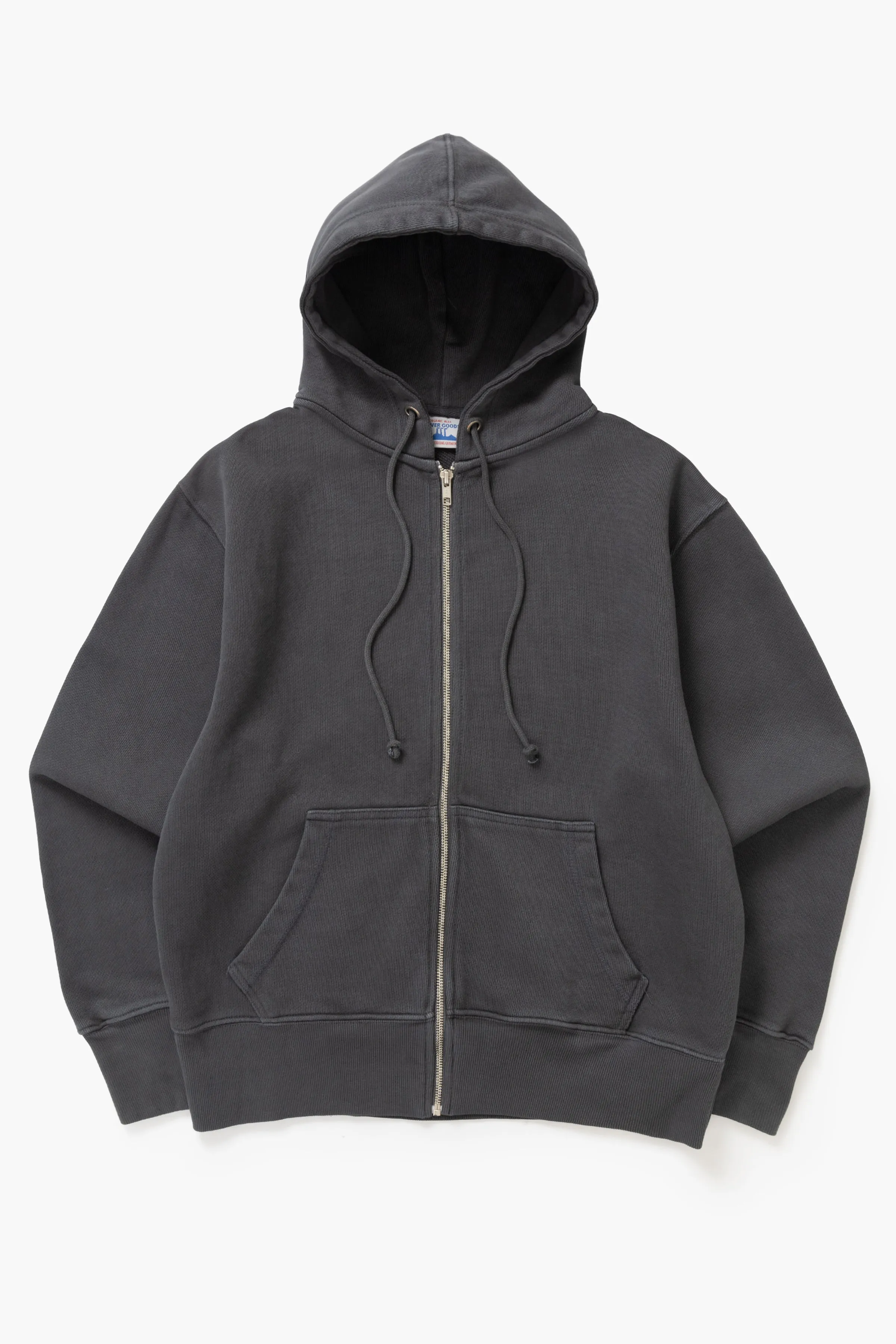 Loopback Zip Hoodie - Washed Black sold by Power Goods