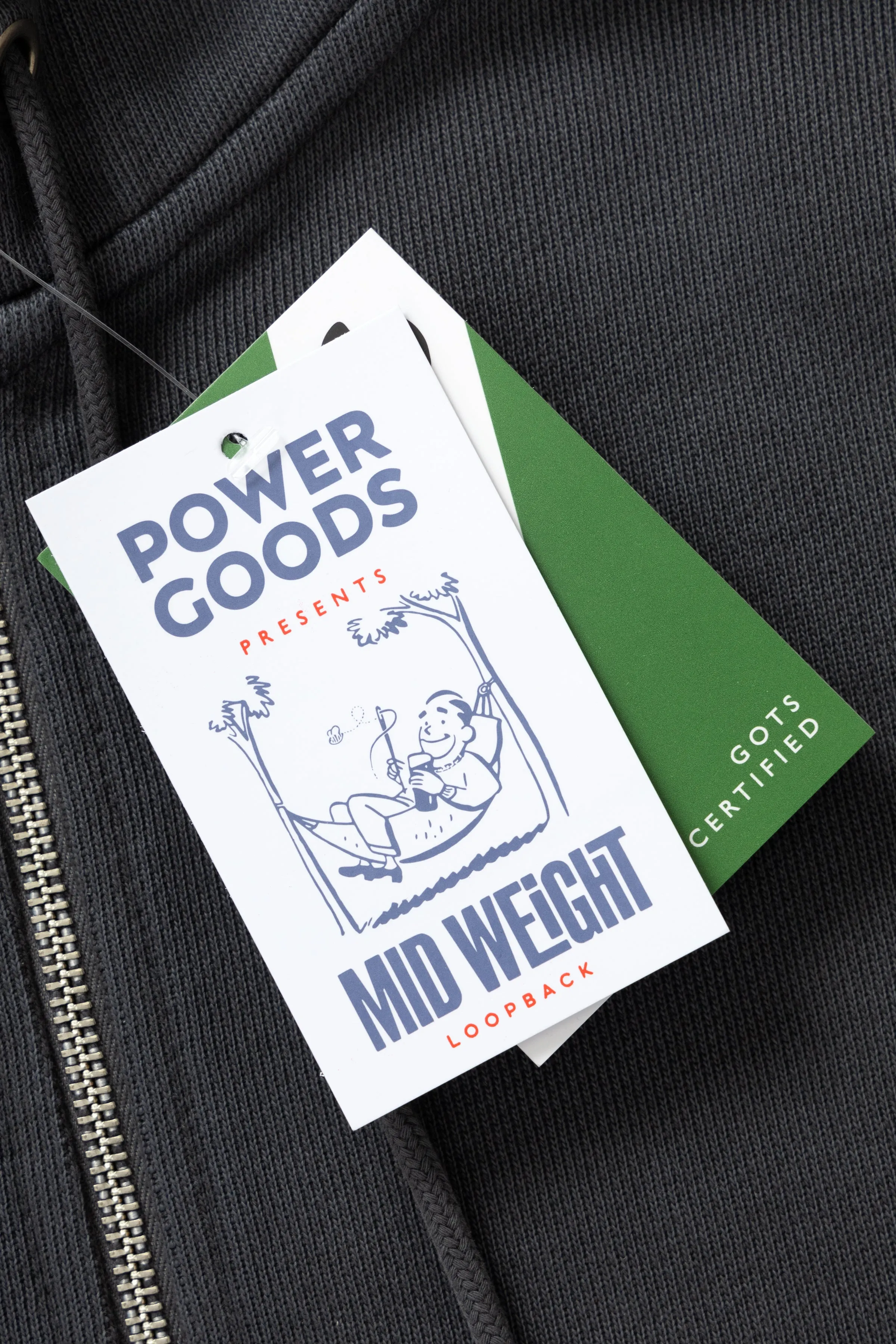 Loopback Zip Hoodie - Washed Black sold by Power Goods product image thumbnail 2
