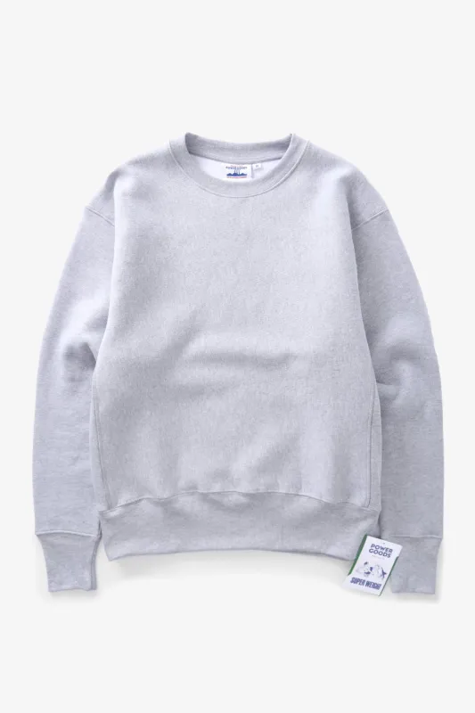 Super Weight Crewneck - Heather Grey made by Power Goods