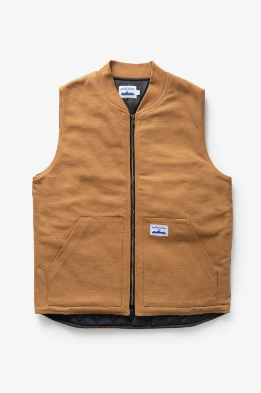 Canvas Work Vest - Brown made by Power Goods