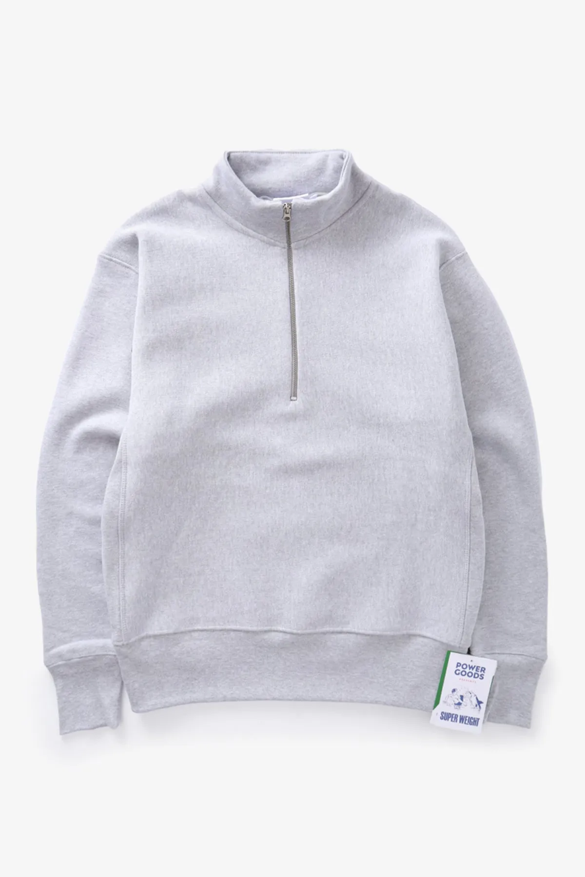 Super Weight Quarter Zip - Heather Grey sold by Power Goods
