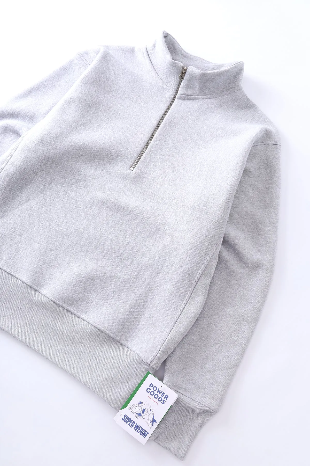 Super Weight Quarter Zip - Heather Grey sold by Power Goods product image thumbnail 2