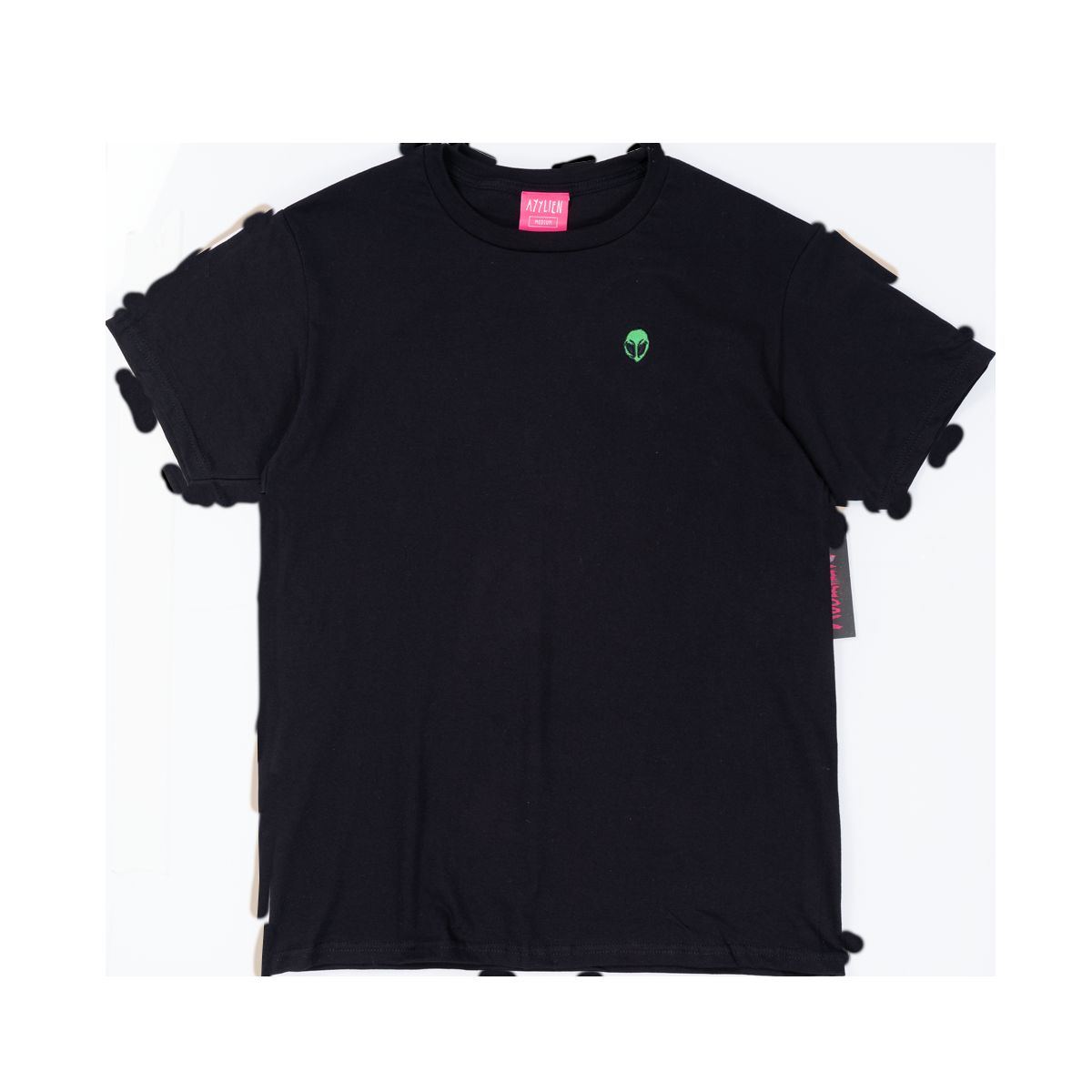 Alien Head Embroidered Tee - Black sold by Ayylien Clothing