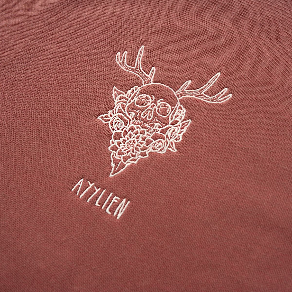 Antler Skull Pigment Dyed Crewneck sold by Ayylien Clothing product image thumbnail 3
