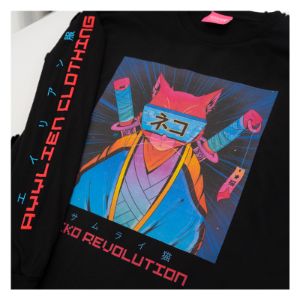 Neko Revolution Long Sleeve Tee sold by Ayylien Clothing