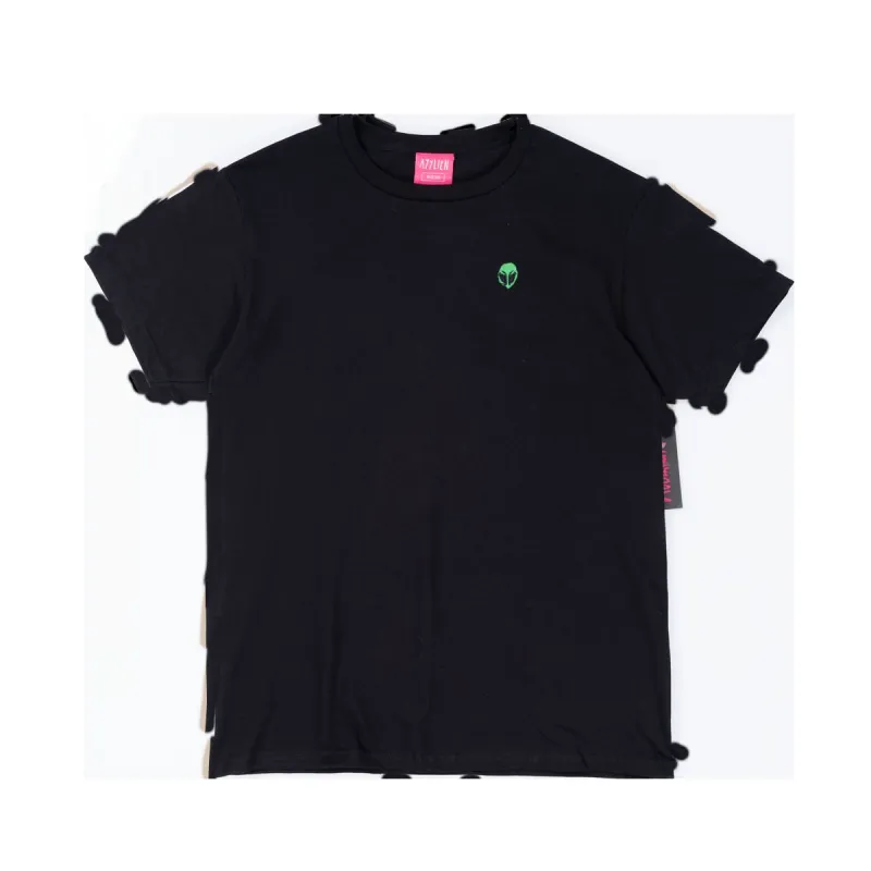 Alien Head Embroidered Tee - Black sold by Ayylien Clothing