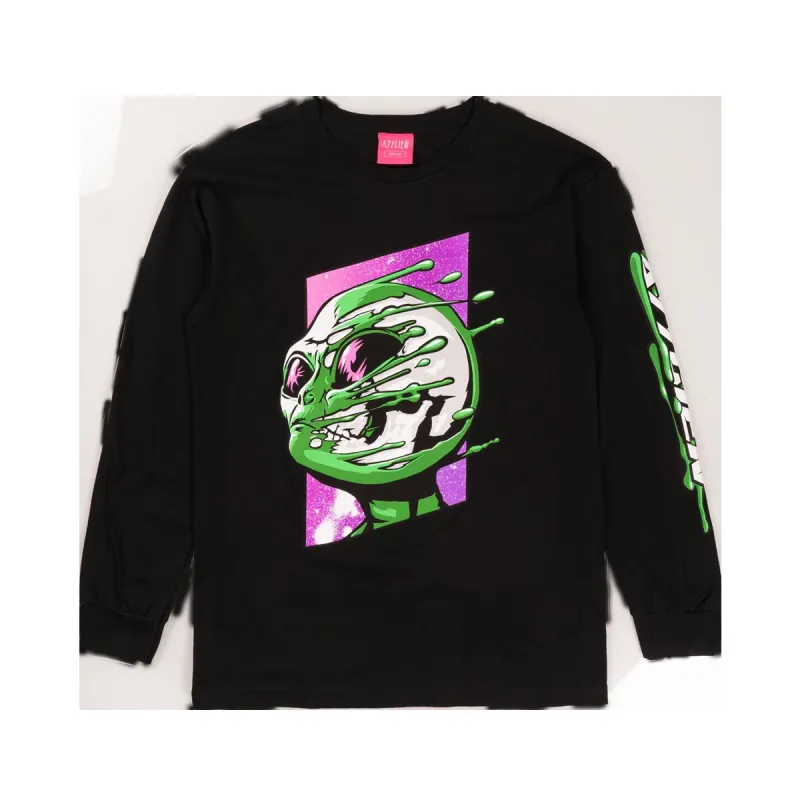 Skull Blast Long Sleeve Tee sold by Ayylien Clothing