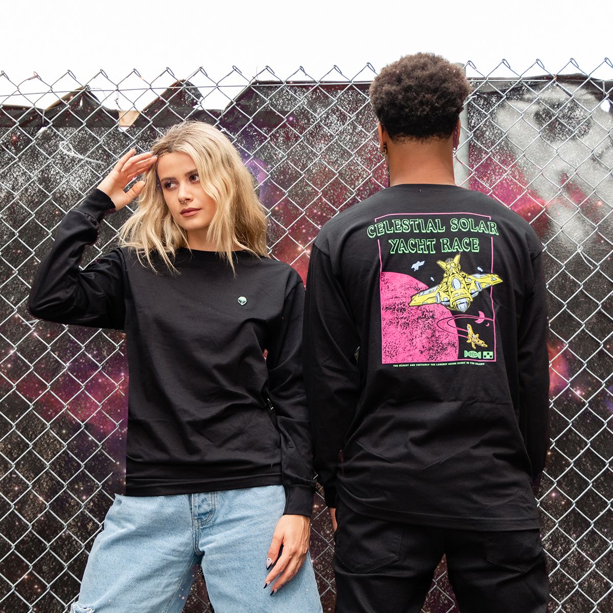 Celestial Solar Yacht Race Long Sleeve Tee sold by Ayylien Clothing product image thumbnail 5
