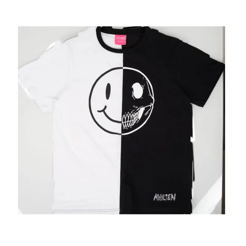 Split Smiley Tee sold by Ayylien Clothing