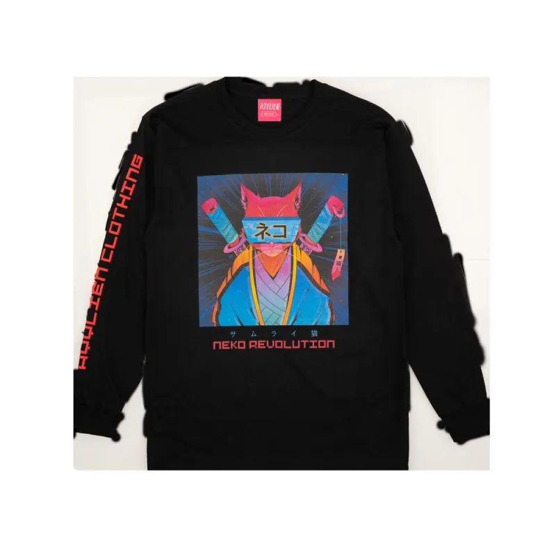Neko Revolution Long Sleeve Tee sold by Ayylien Clothing