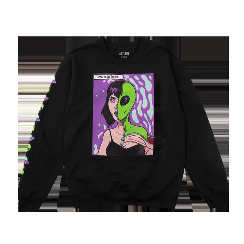Time To Go Home... Crewneck sold by Ayylien Clothing