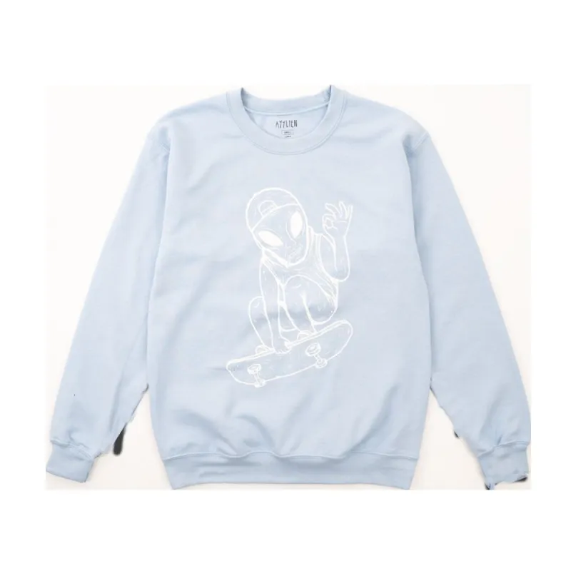 Skater Alien Crewneck sold by Ayylien Clothing