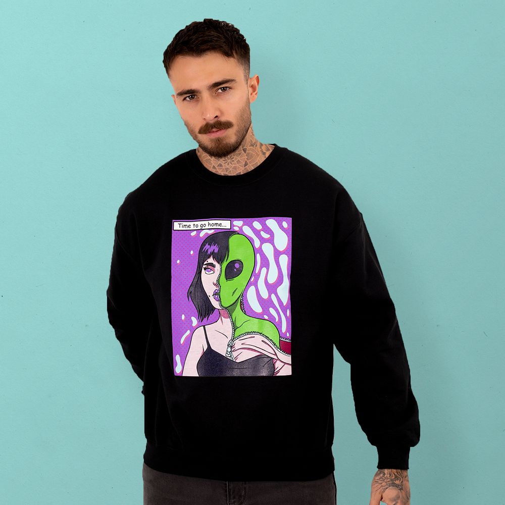 Time To Go Home... Crewneck sold by Ayylien Clothing product image thumbnail 4