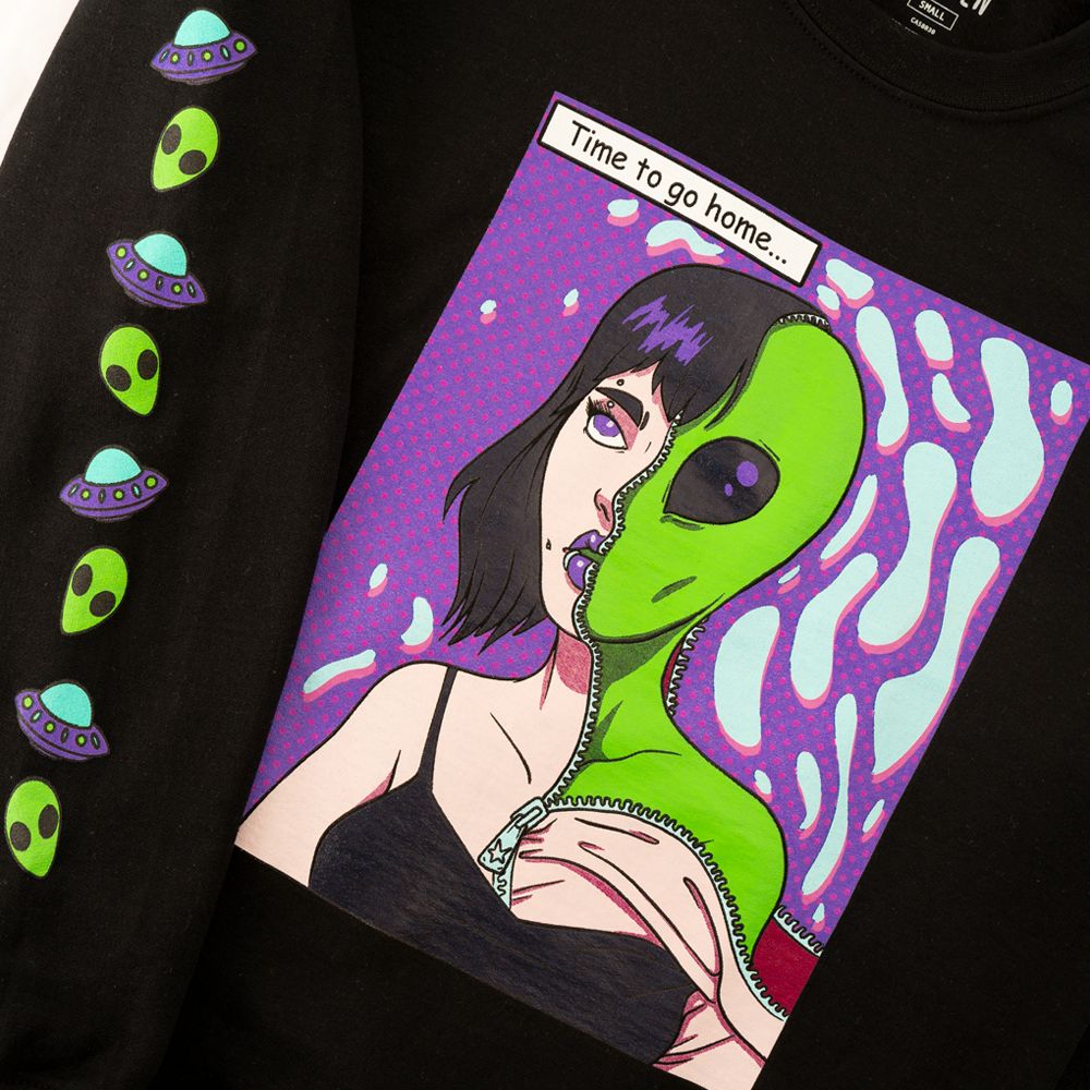 Time To Go Home... Crewneck sold by Ayylien Clothing product image thumbnail 2