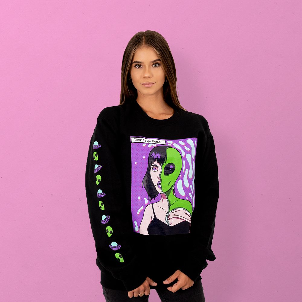 Time To Go Home... Crewneck sold by Ayylien Clothing product image thumbnail 5