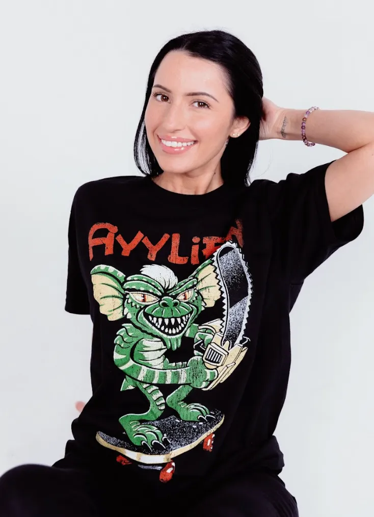 Rubberhose Skateboarding Gremlin Tee sold by Ayylien Clothing product image thumbnail 2