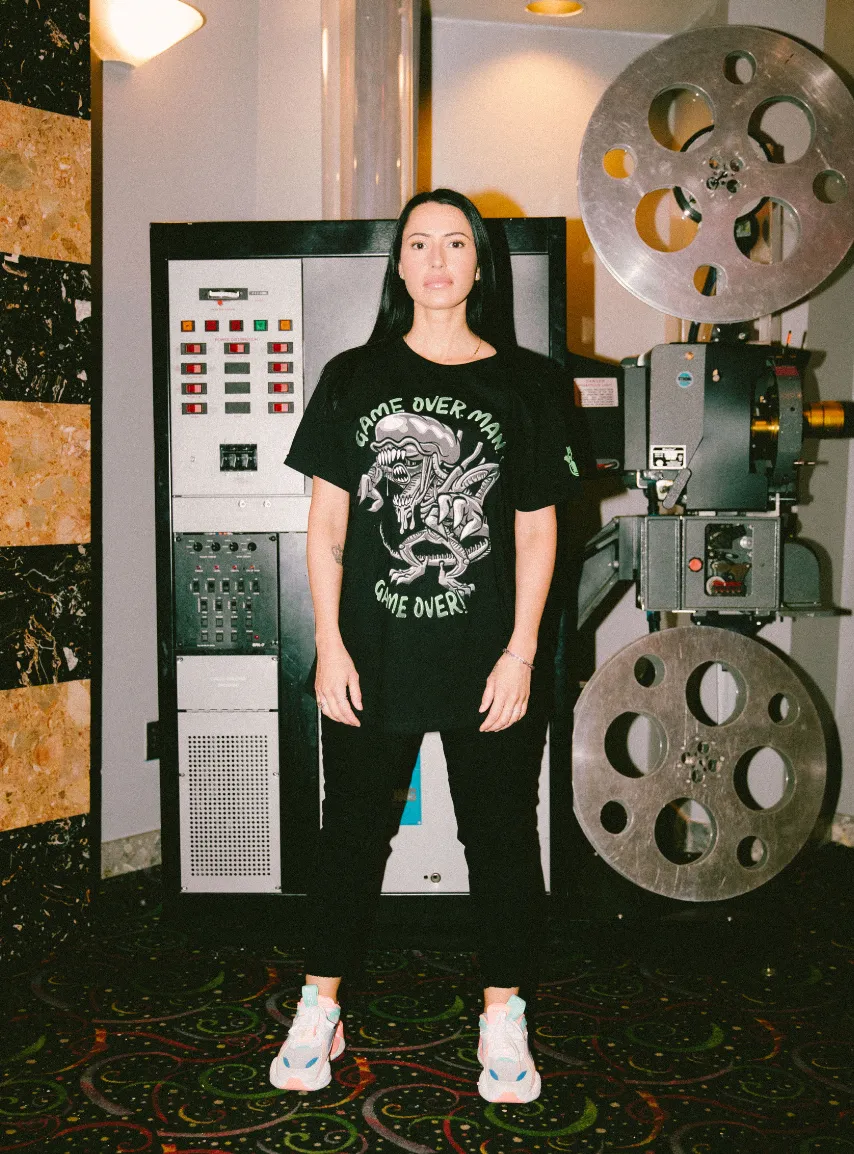 Rubberhose Alien Game Over Man Tee - Black sold by Ayylien Clothing product image thumbnail 3