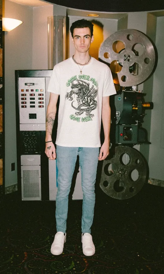 Rubberhose Alien Game Over Man Tee - White sold by Ayylien Clothing product image thumbnail 4